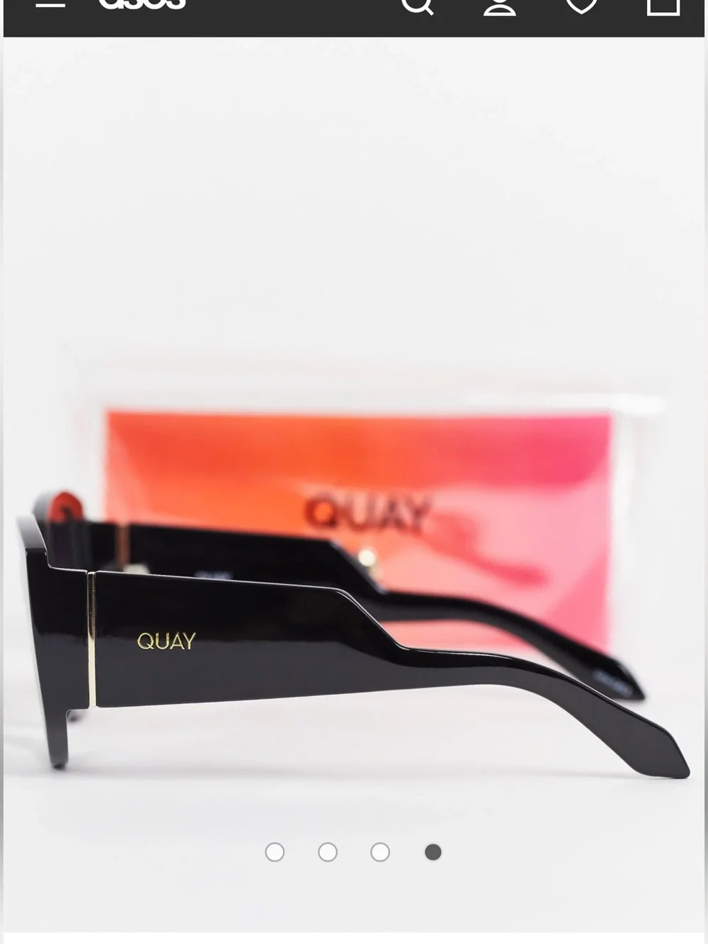 QUAY 🎀💕WHO IS SHE  Oversized Black Gradient Lens Sunglasses 🕶️ 🤍🩷